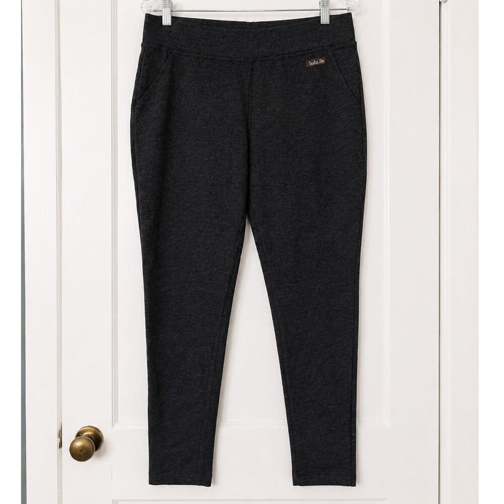 Matilda Jane Charcoal Heather Knit Leggings Pants  XL Stretch Pull-On Casual